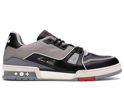 louis vuitton lv trainer sneaker low black grey